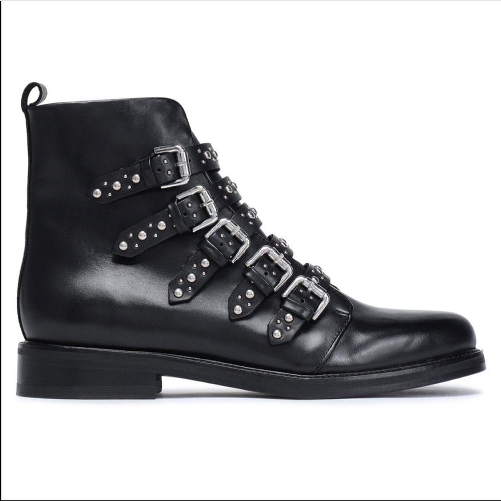 Maje Fortune Studded Buckle Boot